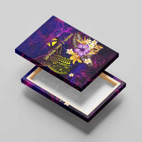 Wallis and Futuna Canvas Wall Art Whale Hibiscus Polynesian