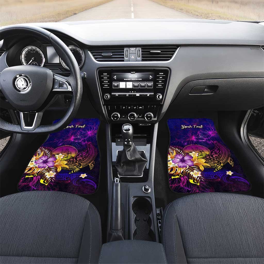 Wallis and Futuna Car Mats Whale Hibiscus Polynesian