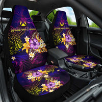 Wallis and Futuna Car Seat Cover Whale Hibiscus Polynesian
