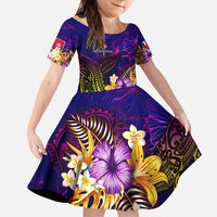 Wallis and Futuna Family Matching Short Sleeve Bodycon Dress and Hawaiian Shirt Whale Hibiscus Polynesian