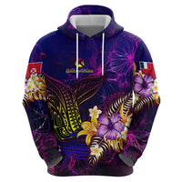 Wallis and Futuna Hoodie Whale Hibiscus Polynesian
