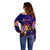 Wallis and Futuna Off Shoulder Sweater Whale Hibiscus Polynesian