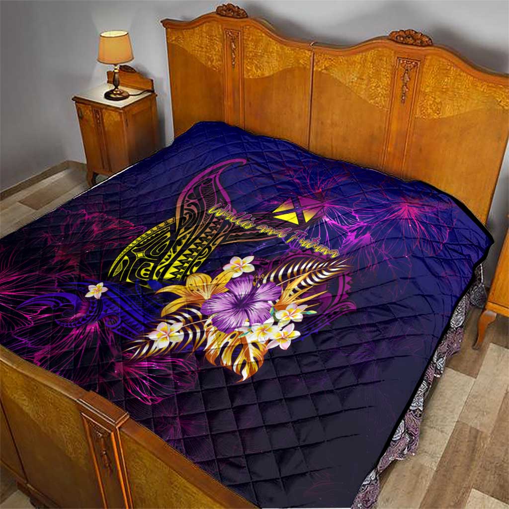 Wallis and Futuna Quilt Whale Hibiscus Polynesian