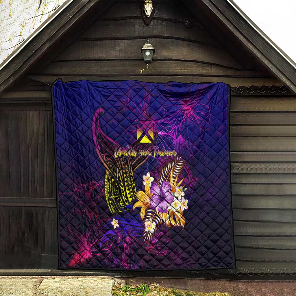 Wallis and Futuna Quilt Whale Hibiscus Polynesian