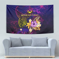 Wallis and Futuna Tapestry Whale Hibiscus Polynesian