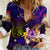 Wallis and Futuna Women Casual Shirt Whale Hibiscus Polynesian