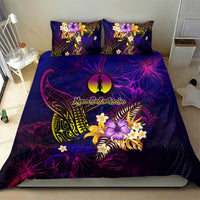 New Caledonia Bedding Set Whale Hibiscus Polynesian