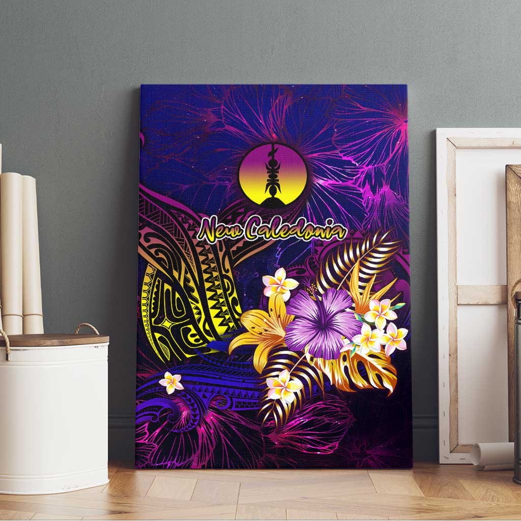 New Caledonia Canvas Wall Art Whale Hibiscus Polynesian