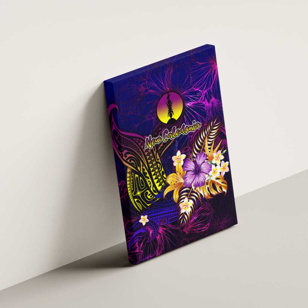 New Caledonia Canvas Wall Art Whale Hibiscus Polynesian