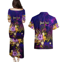 New Caledonia Couples Matching Puletasi and Hawaiian Shirt Whale Hibiscus Polynesian DT02 - Polynesian Pride