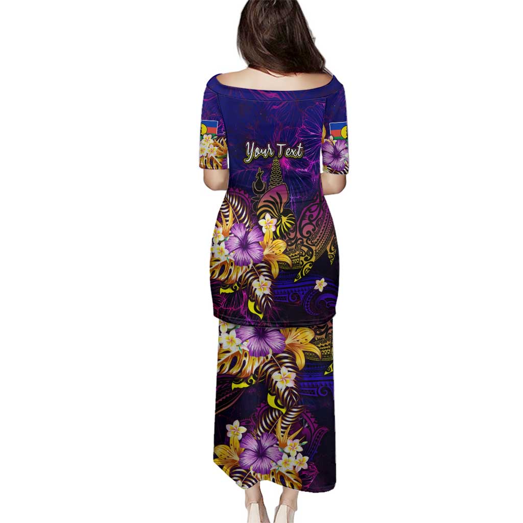 New Caledonia Family Matching Puletasi and Hawaiian Shirt Whale Hibiscus Polynesian