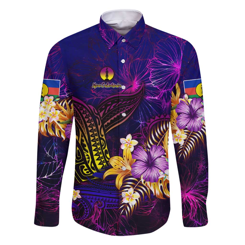 New Caledonia Family Matching Short Sleeve Bodycon Dress and Hawaiian Shirt Whale Hibiscus Polynesian