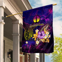 New Caledonia Garden Flag Whale Hibiscus Polynesian