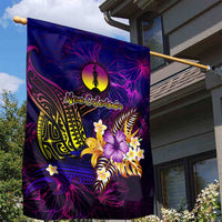 New Caledonia Garden Flag Whale Hibiscus Polynesian