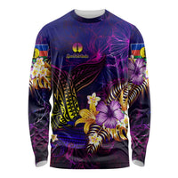 New Caledonia Long Sleeve Shirt Whale Hibiscus Polynesian