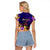 New Caledonia Raglan Cropped T Shirt Whale Hibiscus Polynesian