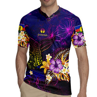 New Caledonia Rugby Jersey Whale Hibiscus Polynesian DT02 - Polynesian Pride