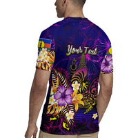 New Caledonia Rugby Jersey Whale Hibiscus Polynesian DT02 - Polynesian Pride