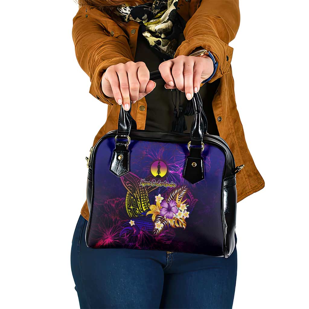 New Caledonia Shoulder Handbag Whale Hibiscus Polynesian DT02 One Size Purple - Polynesian Pride