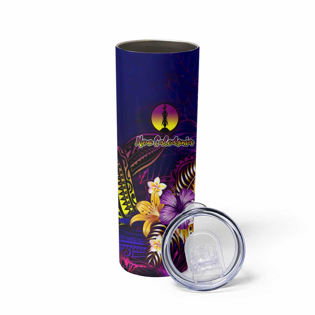 New Caledonia Skinny Tumbler Whale Hibiscus Polynesian