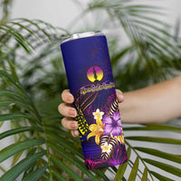 New Caledonia Skinny Tumbler Whale Hibiscus Polynesian