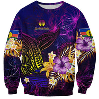 New Caledonia Sweatshirt Whale Hibiscus Polynesian
