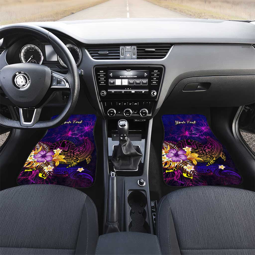 Tahiti French Polynesia Car Mats Whale Hibiscus Polynesian