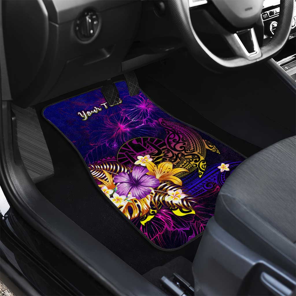 Tahiti French Polynesia Car Mats Whale Hibiscus Polynesian