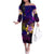 Tahiti French Polynesia Family Matching Off The Shoulder Long Sleeve Dress and Hawaiian Shirt Whale Hibiscus Polynesian