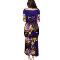 Tahiti French Polynesia Family Matching Puletasi and Hawaiian Shirt Whale Hibiscus Polynesian