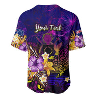Cook Islands Baseball Jersey Whale Hibiscus Polynesian