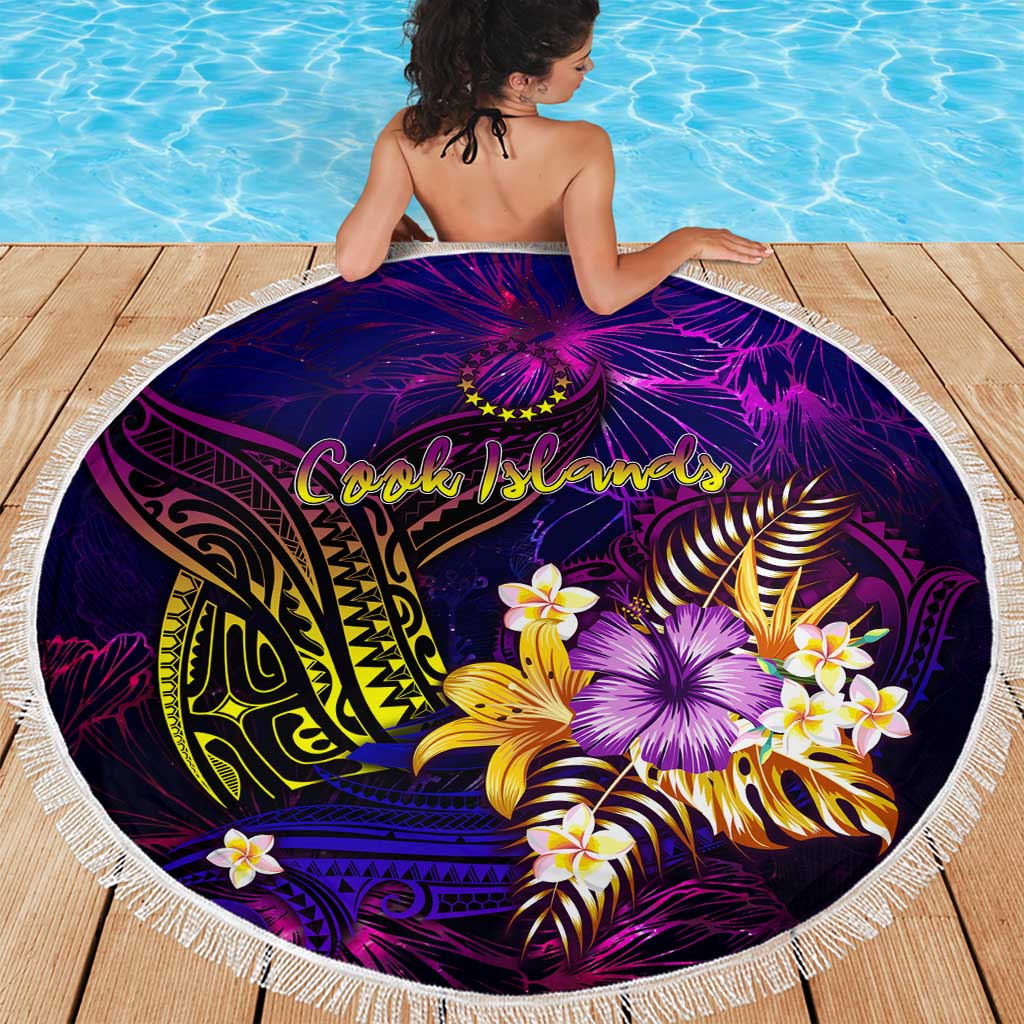 Cook Islands Beach Blanket Whale Hibiscus Polynesian