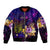 Cook Islands Bomber Jacket Whale Hibiscus Polynesian