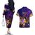 Cook Islands Couples Matching Off The Shoulder Long Sleeve Dress and Hawaiian Shirt Whale Hibiscus Polynesian