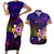 Cook Islands Couples Matching Short Sleeve Bodycon Dress and Hawaiian Shirt Whale Hibiscus Polynesian