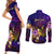 Cook Islands Couples Matching Short Sleeve Bodycon Dress and Long Sleeve Button Shirt Whale Hibiscus Polynesian