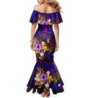 Cook Islands Family Matching Mermaid Dress and Hawaiian Shirt Whale Hibiscus Polynesian