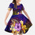 Cook Islands Family Matching Off The Shoulder Long Sleeve Dress and Hawaiian Shirt Whale Hibiscus Polynesian