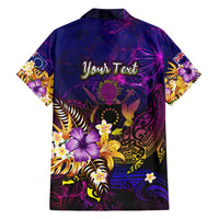 Cook Islands Family Matching Off Shoulder Short Dress and Hawaiian Shirt Whale Hibiscus Polynesian