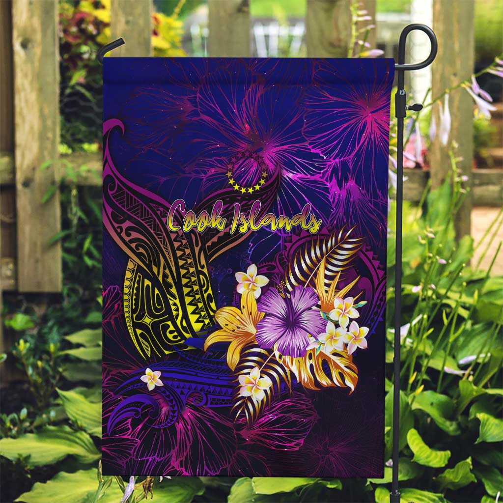 Cook Islands Garden Flag Whale Hibiscus Polynesian