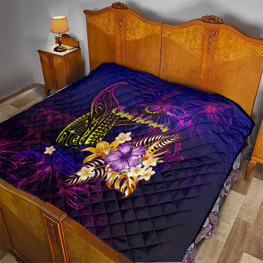 Cook Islands Quilt Whale Hibiscus Polynesian