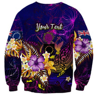 Cook Islands Sweatshirt Whale Hibiscus Polynesian