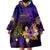 Cook Islands Wearable Blanket Hoodie Whale Hibiscus Polynesian
