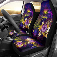Nauru Car Seat Cover Whale Hibiscus Polynesian