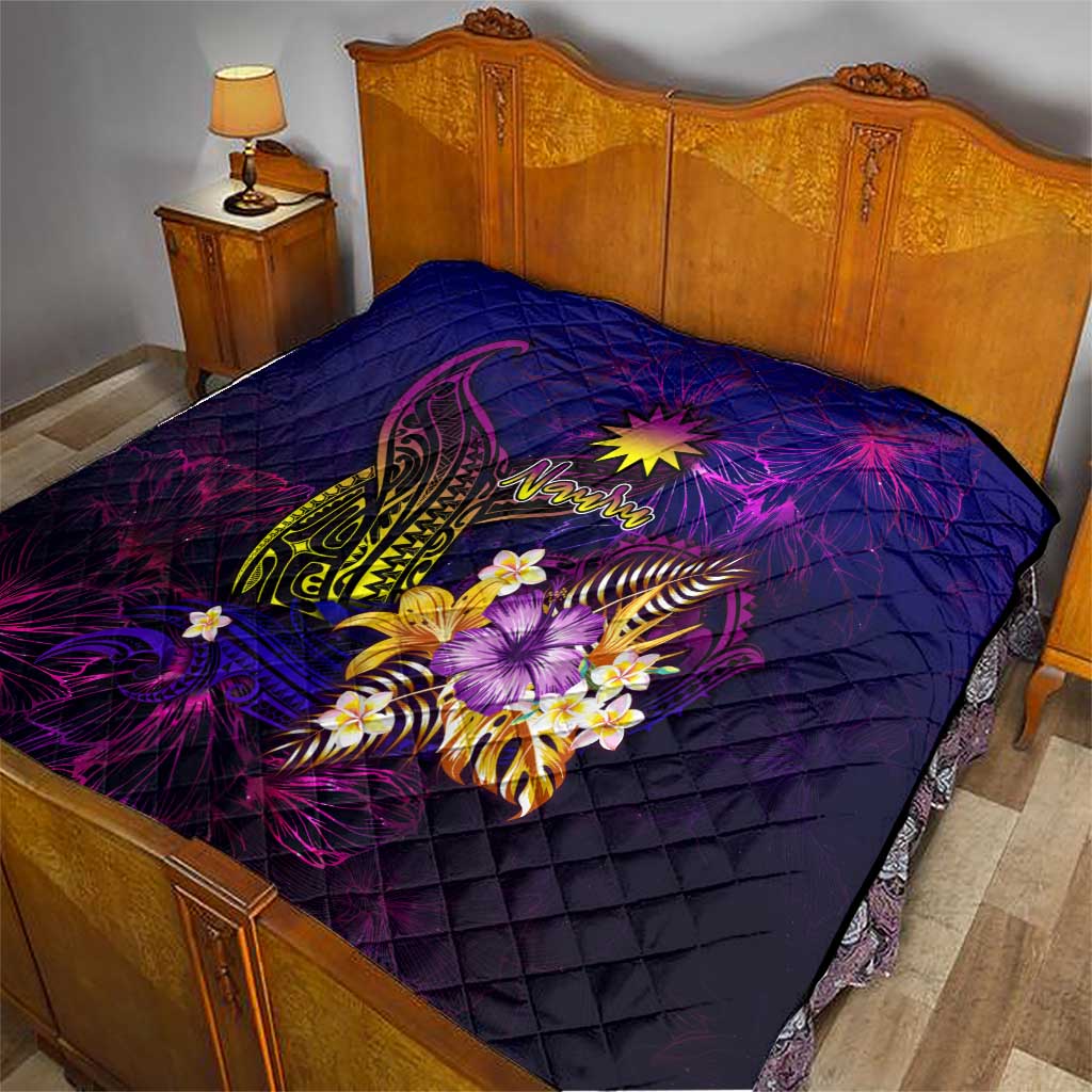 Nauru Quilt Whale Hibiscus Polynesian