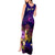Nauru Tank Maxi Dress Whale Hibiscus Polynesian