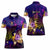 Nauru Women Polo Shirt Whale Hibiscus Polynesian