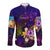 Tuvalu Long Sleeve Button Shirt Whale Hibiscus Polynesian