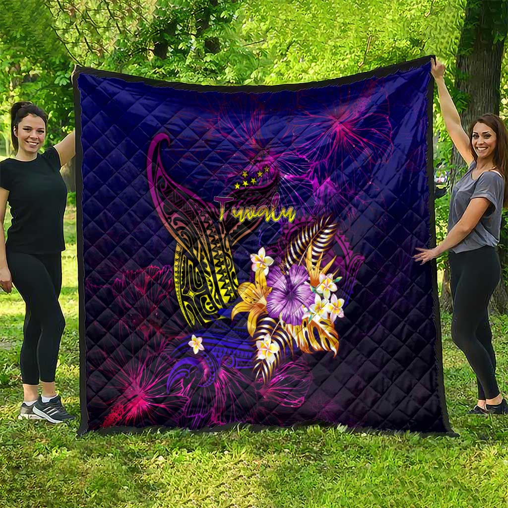 Tuvalu Quilt Whale Hibiscus Polynesian