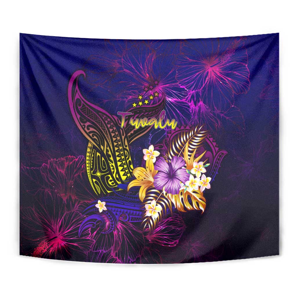 Tuvalu Tapestry Whale Hibiscus Polynesian